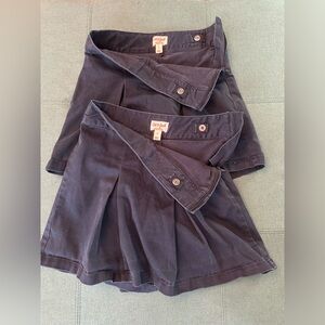 Girls navy blue uniform skorts
